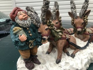 June Mckenna Christmas Santa Elf And Reindeer Rare Large 3