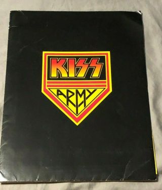 Rare Kiss Army Fan Club Folder Kit 1976 - Casablanca - Certificate Is Unsigned