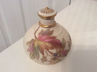 Rare Antique Blush Ivory Worcester Perfume/scent Bottle Ex.