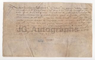Under The Reign Of King Louis Xiii 1600s Antique French Manuscript Document