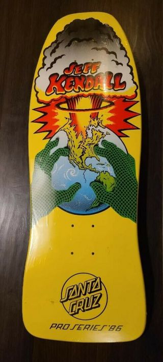 Rare Santa Cruz Jeff Kendall Skateboard Deck Eotw Reissue Nos Old School