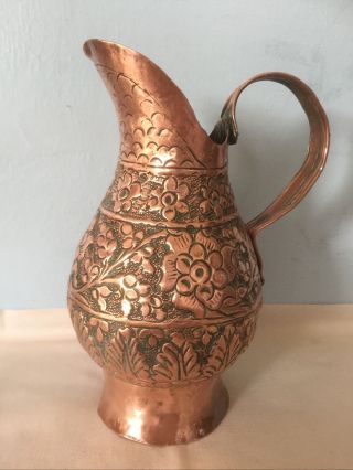 Antique Arts And Crafts Decorative Copper Jug