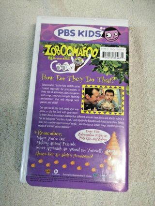 ZOBOOMAFOO Sense - Sational Animal Friends VHS RARE PBS Kids Video Kratt Brothers 2