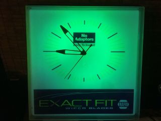Rare Vintage Lighted Wall Clock Napa Auto Parts Shop Dealer