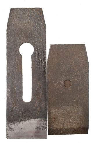 2 - 1/8 " Wide Cutter Assembly For An Antique Wooden Jack Plane