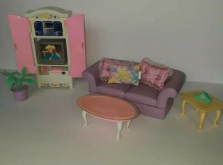 Vintage Barbie Mixed Living Room For Folding Pretty House Mattel 1997