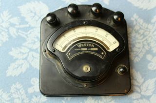 Antique Vintage Weston Model 280 Electrical Test Voltmeter Bakelite Steampunk