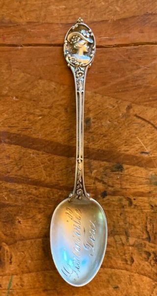 Sterling Silver " Lovely Ladies " Lady In Hat Souvenir Spoon: Watson Mechanics