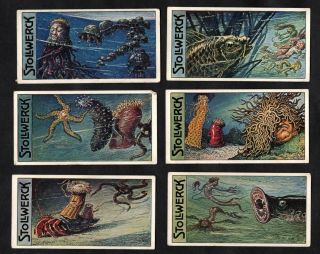 Sea Creatures Rare Series 481 Stollwerck German Card Set 1911 Crab Fish Starfish