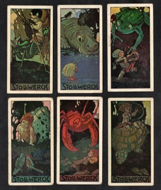 Children & Animals Rare Series 479 Stollwerck German Card Set 1911 Lobster Frog