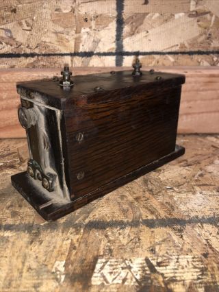 Antique Wooden Box Buzz Coil Hit Miss Engine