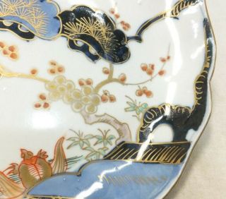 A016: Real Japanese old IMARI porcelain ware plate of popular SOME - NISHIKI 3