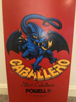 Steve Caballero Skateboard Powell Peralta Reissue Dragon 2004 Red & Blue Rare