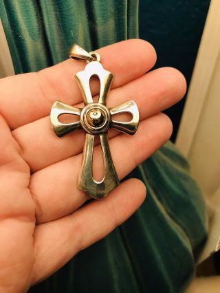 James Avery Cross: Retired And Rare,  Sterling Silver With 14k Gold Center