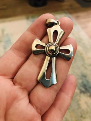 James Avery Cross: Retired And Rare,  Sterling Silver With 14k Gold Center 2