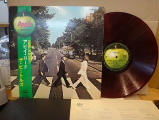 The Beatles / Abbey Road,  Rare Red Wax Japan Orig.  1st Press 1969 Lp W/obi Ex,