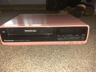 Rare Vintage Pink Panasonic Omnivision Vhs Designer Series Vcr Pv - 2700r / 2700
