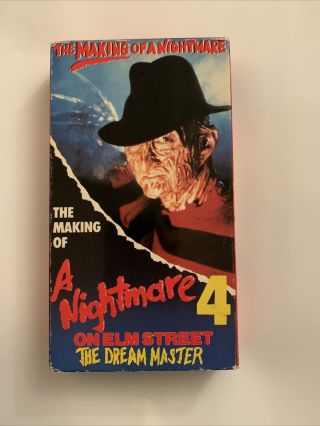 The Making Of A Nightmare On Elm Street 4 Dream Master Vhs Rare 1989