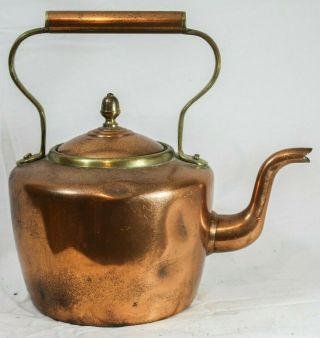 Antique Copper / Brass Tea Pot Kettle