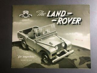 1951 Land Rover Series 1 Showroom Advertising Sales Folder / Brochure - Rare