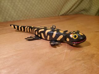 Rare James Duane Tuckey Salamander Decoy Sl10