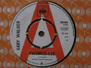 Gary Walker - Twinkle Lee She Makes Me Feel Better 1966 Rare Cbs Demo/promo