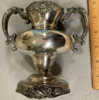 Antique Vintage Silverplate Silver Plated Loving Cup Trophy