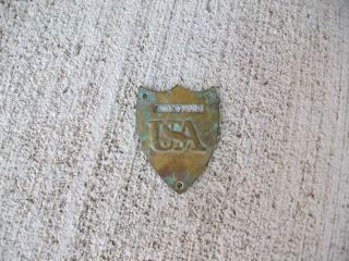 Antique Civil War Era Brass Saddle Shield Badge Rare