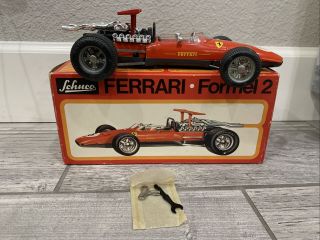 Schuco 1073 Ferrari Formel 2 Scale 1:16 Wind Up Toy Race Car 1968 Awesome Rare