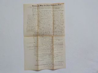 Antique Document 1839 Sanford York County Maine Land Real Estate Deed