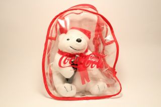 Rare Trink Coca - Cola German Bear Plastic Bag Plush Schutzmarken Koffeinhaltig