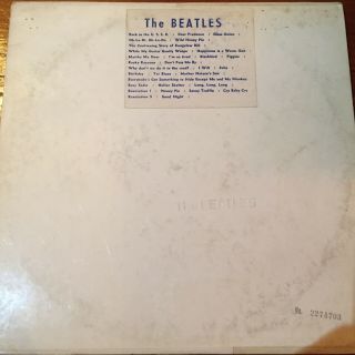 The Beatles White Album Lp Serial Number And Rare Song Title Sticker
