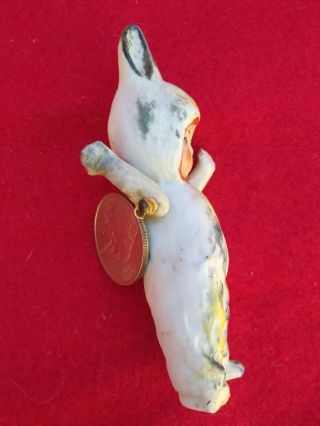 Antique German Bisque Dollhouse Doll Small Child Is A Bunny Rabbit Jointed Arms 2
