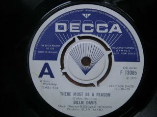 Billie Davis - There Must Be A Reason Love 1970 Rare Decca Demo/promo