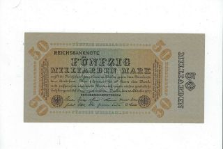 Reichsbanknote Germany - - - 10 Oktober 1923 - - Rare - 50 Milliatrden//215