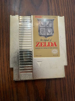 Rare Game The Legend Of Zelda - Nintendo Nes Authentic,  Gold Cartridge