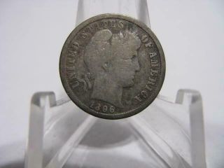 Very Rare 1896 S Barber Dime Very Fine,  Rare Coin Nfm1142