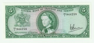 Trinidad & Tobago 1964 5 Dollars Queen Elizabeth P.  27c Unc Very Rare