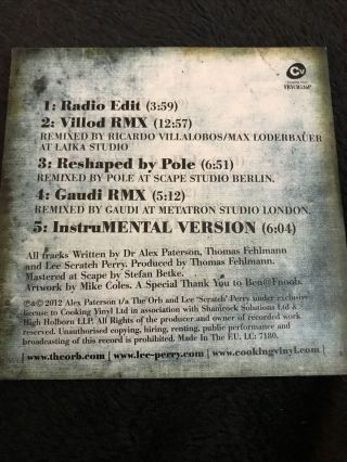 The Orb Feat.  Lee Scratch Perry Soulman Rare Promo Cd