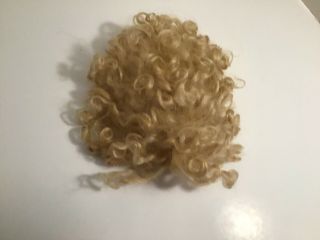 Lovely Vintage Silky Blonde Mohair Doll Wig