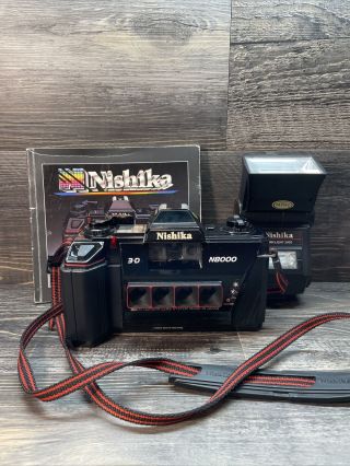 Nishika N8000 3d 30mm Quadra Lens System 30mm Camera - Rare - Please Read