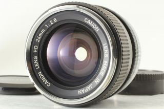 Rare " O " [mint] Canon Fd 24mm F/2.  8 Wide Angle Mf Fd Mount Lens From Japan