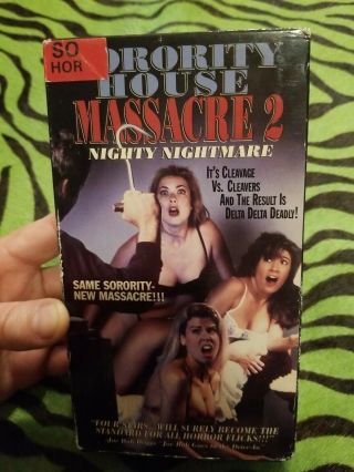 Sorority House Massacre 2 Horror Svo Slasher Vhs Oop Rare Slip Htf