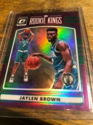 Jaylen Brown 2016 - 17 Optic Rookie Kings Purple Holo Prizm Sp Rc - Celtics Rare