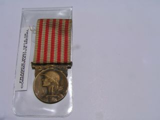 Ww1 French Commemorative Medal Of Ww1 1914 - 18.  Rare M/mark.