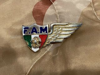 Rare Mexican Air Force Cadet Wings,  Pin - Back Ww2 - 1950’s,  Fuerza Aerea Mexicana