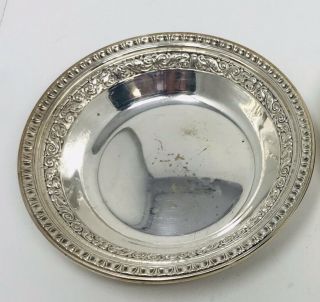 Reed & Barton 1201 Silverplate Nut - Candy - Relish Dish Bowl Ring Of Scrolls 6⅜”