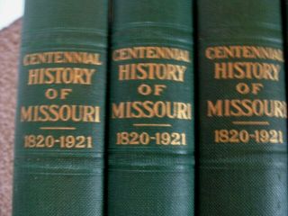 CENTENNIAL HISTORY OF MISSOURI 1820 - 1921 COMPLETE SET IN 6 VOLUMES RARE 2
