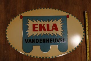 Rare 1957 Belgian Ekla Brewery Sign
