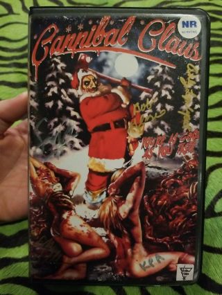 Cannibal Claus Vhs Rare Horror Slasher Sov Vultra Video Signed Limited 44 Of 80